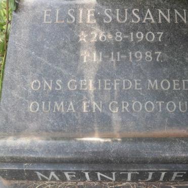 MEINTJIES Elsie Susanna 1907-1987