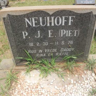 NEUHOFF P.J.E. 1930-1976