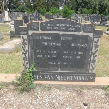 NIEUWENHUIZEN Petrus Johannes, Jansen van 1895-1981 &amp; Philliphina Willhelmina 1903-1972