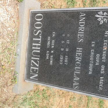 OOSTHUIZEN Andries Herculaas 1907-1993