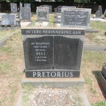 PRETORIUS Peet 1918-1986