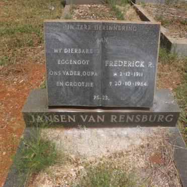 RENSBURG Frederick R., Jansen van 1911-1984