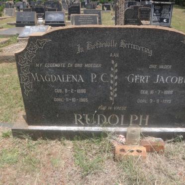 RUDOLPH Gert Jacobus 1888-1973 &amp; Magdalena P.C. 1896-1965