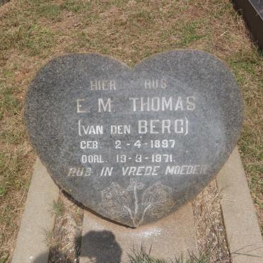 THOMAS E.M. nee VAN DEN BERG 1897-1971