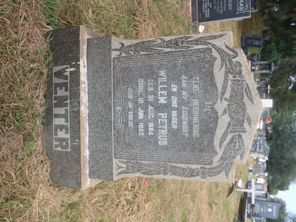 VENTER Willem Petrus 1884-1953