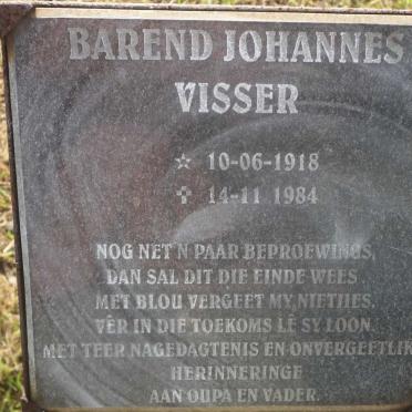 VISSER Barend Johannes 1918-1984