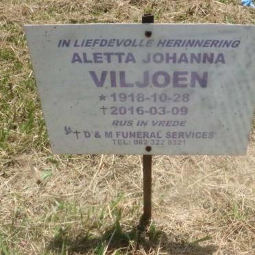 VILJOEN Aletta Johanna 1918-2016