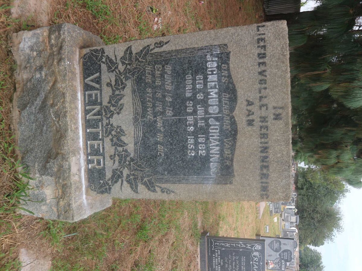 VENTER Jochemus Johannes 1882-1953