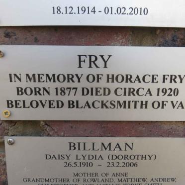 FRY Horace 1877-1920