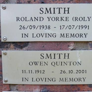 SMITH Roland Yorke 1938-1991 :: SMITH Owen Quinton 1912-2001