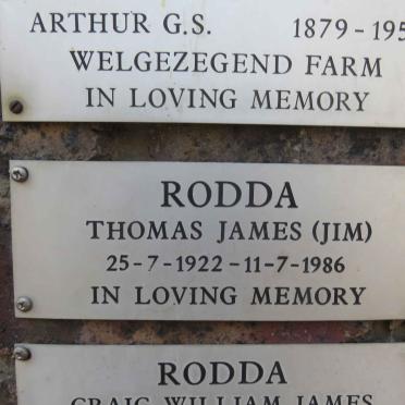 RODDA Thomas James 1922-1986