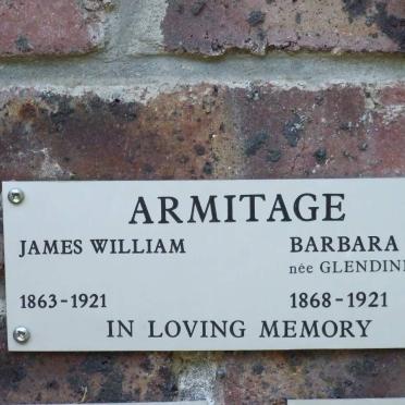 ARMITAGE James William 1863-1921 &amp; Barbara GLENDINNING 1868-1921