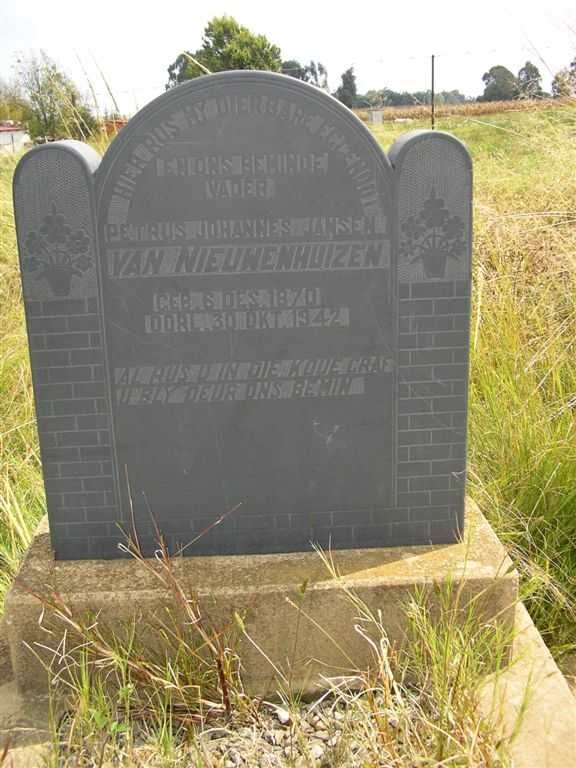 NIEUWEHUIZEN Petrus Johannes, Jansen van 1870-1942