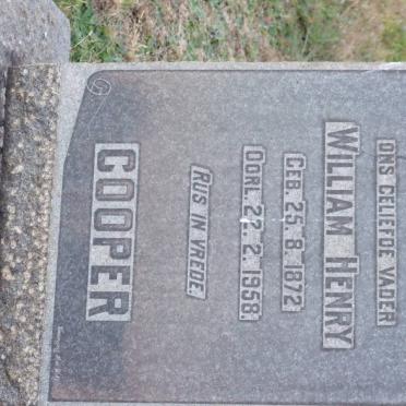 COOPER William Henry 1872-1958
