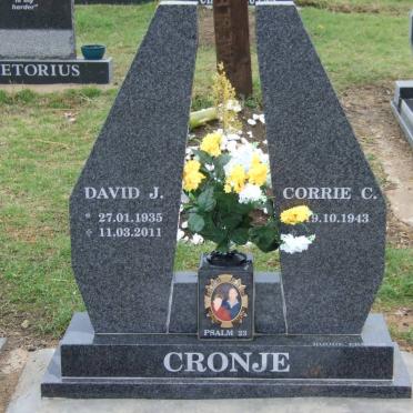 CRONJE David J. 1935-2011 &amp; Corrie C. 1943-