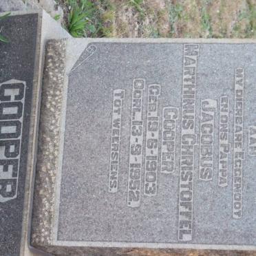 COOPER Jacobus Marthinus Christoffel 1903-1952