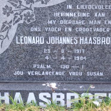 HAASBROEK Leonard Johannes 1917-1984
