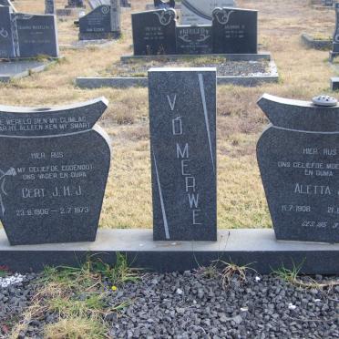 MERWE Gert J.H.J., v.d. 1906-1973 &amp; Aletta J. 1908-1986