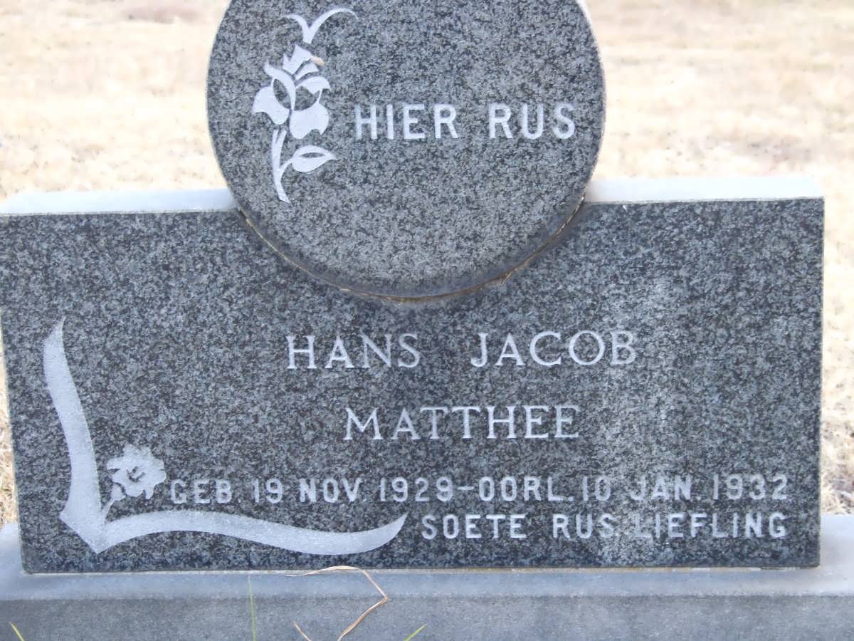 MATTHEE Hans Jacob 1929-1932