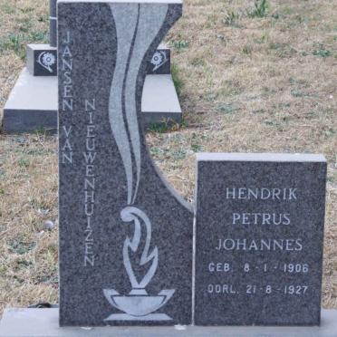 NIEUWENHUIZEN Hendrik Petrus Johannes, Jansen van 1906-1927