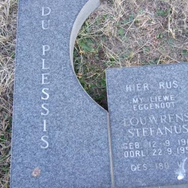 PLESSIS Louwrens Stefanus, du 1914-1959