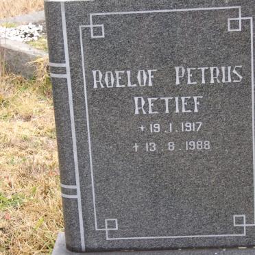 RETIEF Roelof Petrus 1917-1988