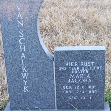 SCHALKWYK Maria Jacoba, van 1895-1899