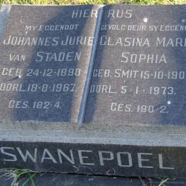 SWANEPOEL Johannes Jurie van Staden 1890-1967 &amp; Clasina Maria Sophia SMIT 1903-1973