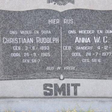 SMIT Christiaan Rudolph 1893-1965 &amp; Anna W.C. SANDERS 1899-1977