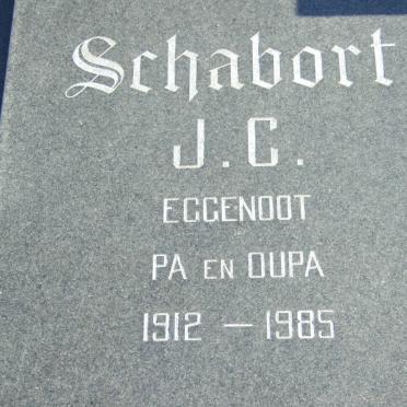 SCHABORT J.C. 1912-1985 &amp; J.B. STEMMET 1907-2000