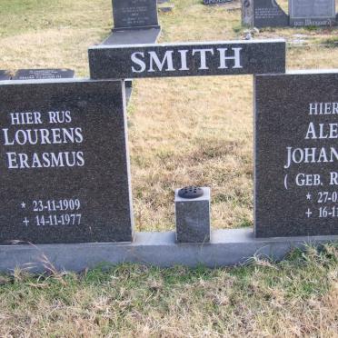SMITH Lourens Erasmus 1909-1977 &amp; Aletta Johanna E. ROGERS 1915-1994