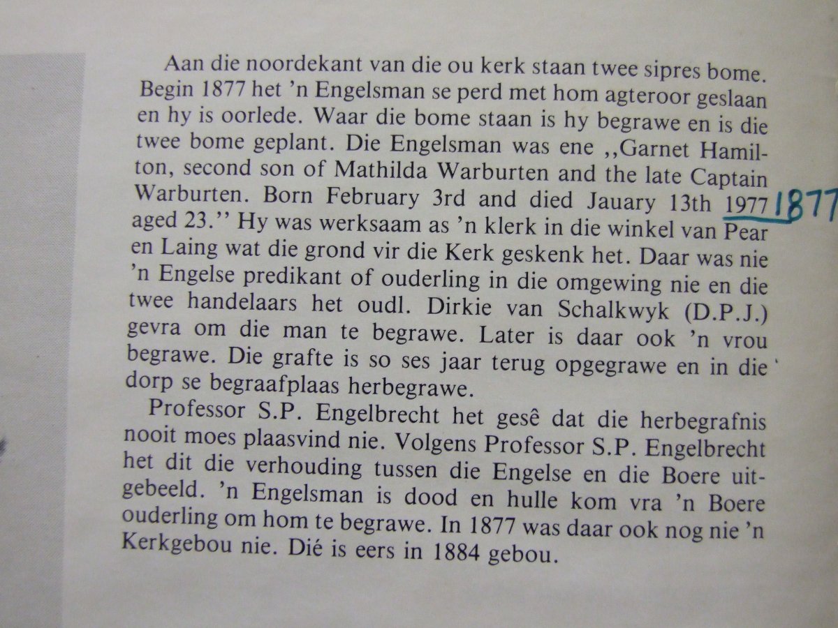 3. The history on Garnet Hamilton WARBURTON