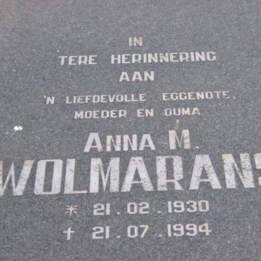 WOLMARANS Anna M. 1930-1994