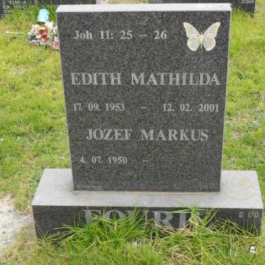 FOURIE Jozef Markus 1950- &amp; Edith Mathilda 1953-2001