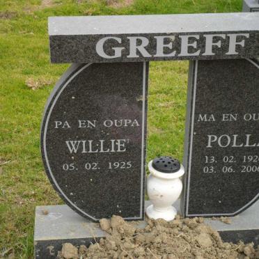 GREEFF Willie 1925- &amp; Polla 1926-2006