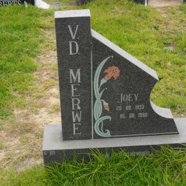 MERWE Joey, v.d. 1933-1998