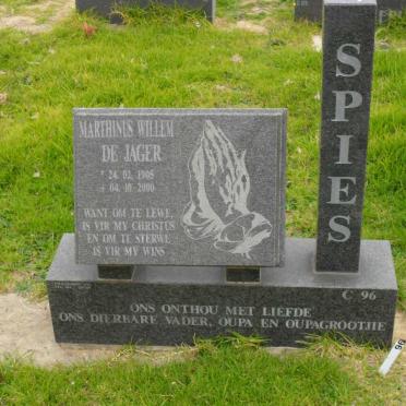 SPIES Marthinus Willem De Jager 1905-2000