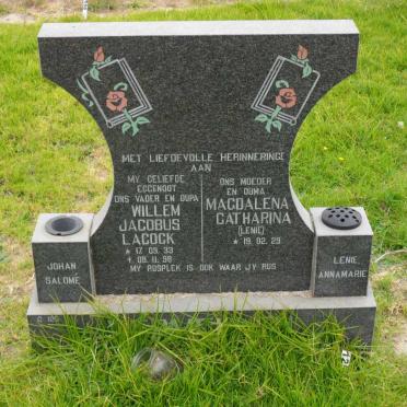 ? Willem Jacobus Lacock 1933-1998 &amp; Magdalena Catharina 1929-