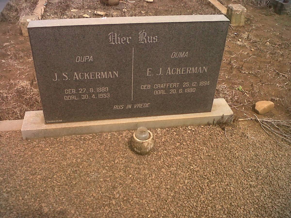 ACKERMAN J.S. 1889-1953 &amp; E.J. CRAFFERT 1894-1980