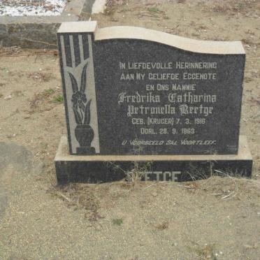 BEETGE Fredrika Catharina Petronella nee KRUGER 1916-1963