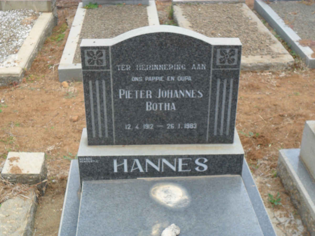 BOTHA Pieter Johannes 1912-1983