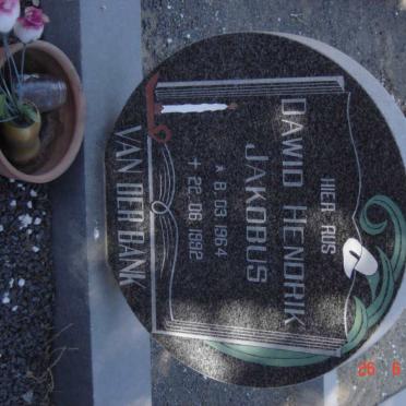 BANK Dawid Hendrik Jakobus, van der 1964-1992