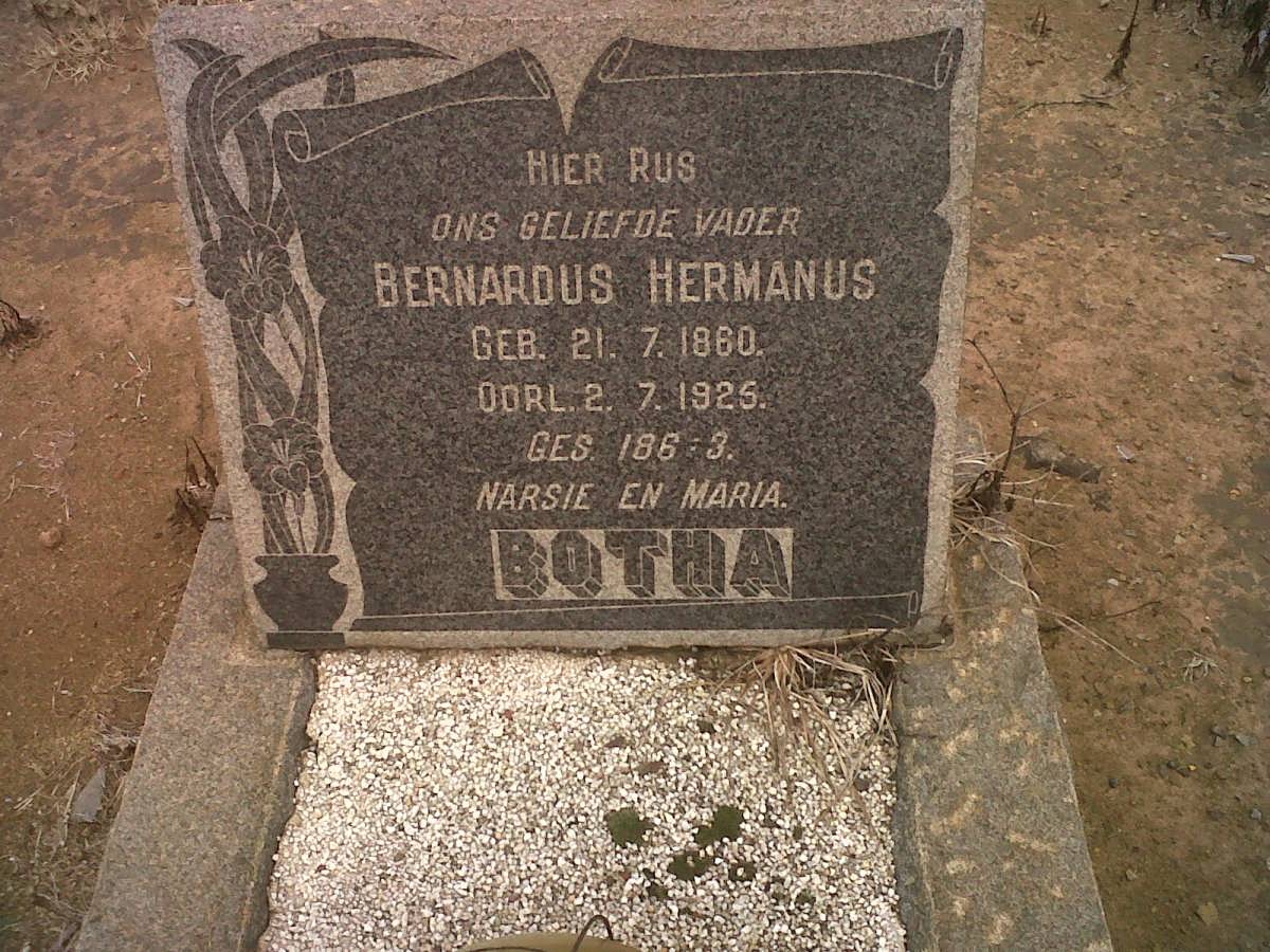 BOTHA Bernardus Hermanus 1860-1925