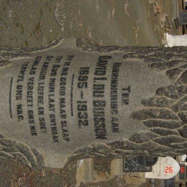 BUISSON David I., du 1895-1932