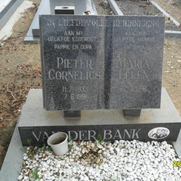 BANK Pieter Cornelius, van der 1933-1991 &amp; Maria Ellen 1941-
