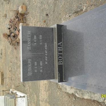 BOTHA Rudolph 1918-1993 &amp; Hannetjie 1918-1996