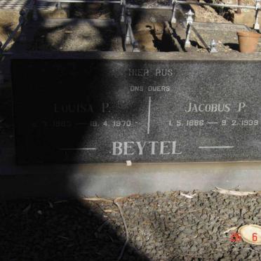 BEYTEL Jacobus P. 1886-1939 &amp; Louisa P. 1883-1970