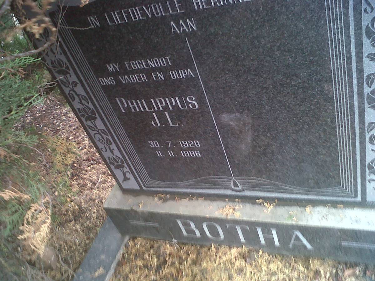 BOTHA Philippus J.L. 1920-1986