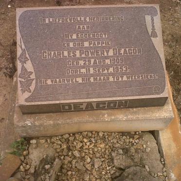 DEACON Charles Powery 1909-1953