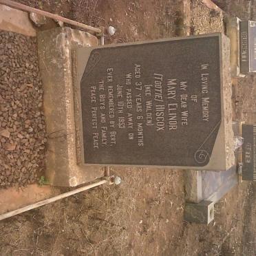 HISCOX Mary Elinor nee WALDEN -1953